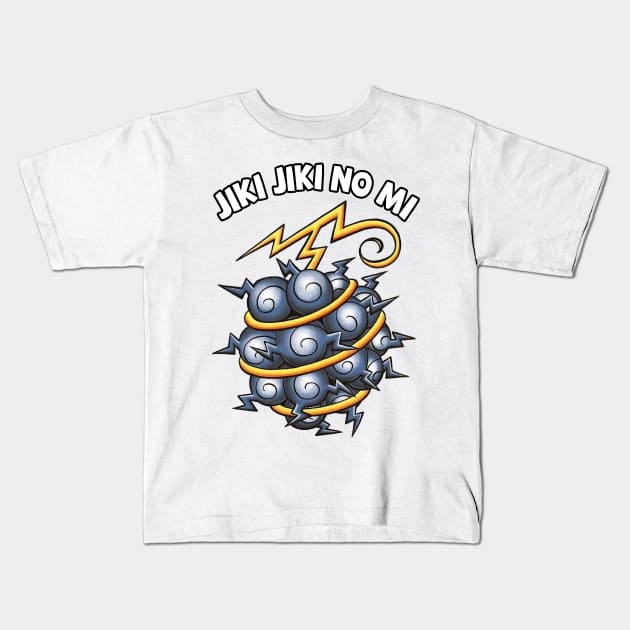 Jiki Jiki no Mi Devil Fruit Kids T-Shirt by ManimeXP